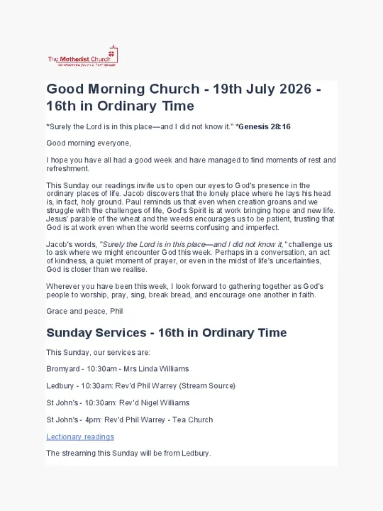 GMC &ndash; 19 July 2026