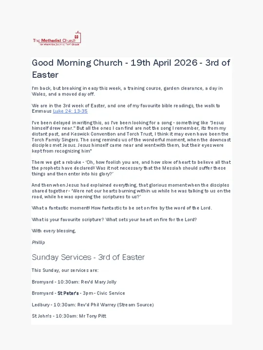 GMC &ndash; 19 April 2026