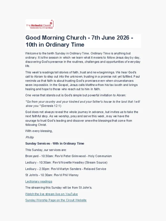 GMC &ndash; 7 June 2026