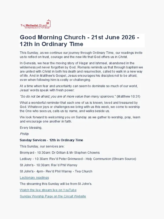 GMC &ndash; 21 June 2026